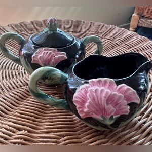 Vintage Fritz and Floyd Sugar Bowl & Creamer